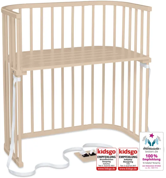 Boxspring sidosäng - beige
